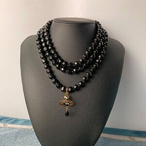 Vivienne Westwood Three Row Pearl Bas Relief Choker in gold
